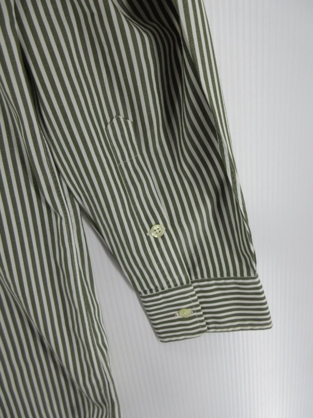 Hickey Freeman Shirt 16 Button Up Dress Shirt Striped Classic Large * - Picture 3 of 12